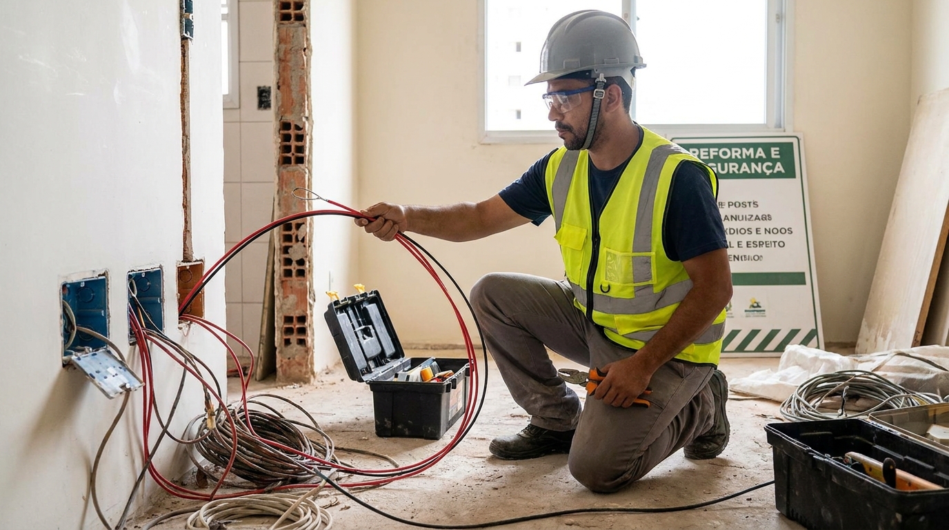Substituição de fios antigos em Santos‑SP